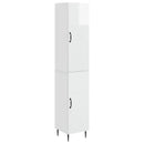 vidaXL Szekrény szett 2 pcs Magasfényű Fehér 33 x 34,5 x 89,5 cm