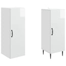 vidaXL Szekrény szett 2 pcs Magasfényű Fehér 33 x 34,5 x 89,5 cm