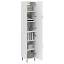 vidaXL Szekrény szett 2 pcs Magasfényű Fehér 33 x 34,5 x 89,5 cm