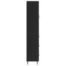 vidaXL Szekrény szett 2 pcs Fekete 66 x 34,5 x 90 cm Szerelt Fa