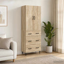 vidaXL Szekrény szett 2 db 66 x 34,5 x 90 cm Szerelt Fa Sonoma Tölgy