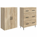 vidaXL Szekrény szett 2 pcs Sonoma Tölgy 66 x 34,5 x 90 cm Szerelt Fa