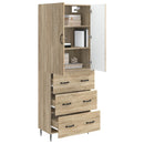 vidaXL Szekrény szett 2 pcs Sonoma Tölgy 66 x 34,5 x 90 cm Szerelt Fa