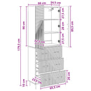 vidaXL Szekrény szett 2 pcs Sonoma Tölgy 66 x 34,5 x 90 cm Szerelt Fa