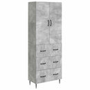 vidaXL Szekrény szett 2 pcs Betonszürke 66 x 34,5 x 90 cm Szerelt Fa