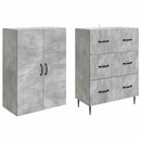 vidaXL Szekrény szett 2 pcs Betonszürke 66 x 34,5 x 90 cm Szerelt Fa