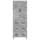 vidaXL Szekrény szett 2 pcs Betonszürke 66 x 34,5 x 90 cm Szerelt Fa