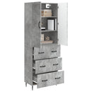 vidaXL Szekrény szett 2 pcs Betonszürke 66 x 34,5 x 90 cm Szerelt Fa