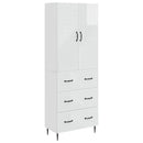 vidaXL Szekrény szett 2 pcs Magasfényű Fehér 66 x 34,5 x 90 cm