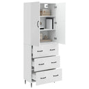 vidaXL Szekrény szett 2 pcs Magasfényű Fehér 66 x 34,5 x 90 cm