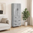 vidaXL Szekrény szett 2 pcs Szürke Sonoma 66 x 34,5 x 90 cm Szerelt Fa