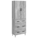 vidaXL Szekrény szett 2 pcs Szürke Sonoma 66 x 34,5 x 90 cm Szerelt Fa