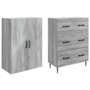 vidaXL Szekrény szett 2 pcs Szürke Sonoma 66 x 34,5 x 90 cm Szerelt Fa