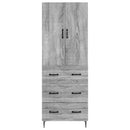 vidaXL Szekrény szett 2 pcs Szürke Sonoma 66 x 34,5 x 90 cm Szerelt Fa