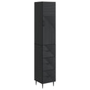 vidaXL Szekrény szett 2 pcs Fekete 33 x 34,5 x 90 cm Szerelt Fa