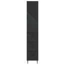 vidaXL Szekrény szett 2 pcs Fekete 33 x 34,5 x 90 cm Szerelt Fa