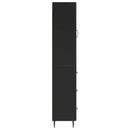 vidaXL Szekrény szett 2 pcs Fekete 33 x 34,5 x 90 cm Szerelt Fa