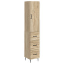 vidaXL Szekrény szett 2 pcs Sonoma Tölgy 33 x 34,5 x 90 cm Szerelt Fa