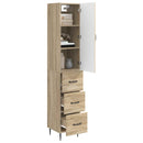 vidaXL Szekrény szett 2 pcs Sonoma Tölgy 33 x 34,5 x 90 cm Szerelt Fa