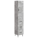 vidaXL Szekrény szett 2 pcs Betonszürke 33 x 34,5 x 90 cm Szerelt Fa