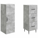 vidaXL Szekrény szett 2 pcs Betonszürke 33 x 34,5 x 90 cm Szerelt Fa