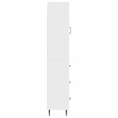 vidaXL Szekrény szett 2 pcs Magasfényű Fehér 33 x 34,5 x 90 cm