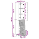 vidaXL Szekrény szett 2 pcs Magasfényű Fehér 33 x 34,5 x 90 cm