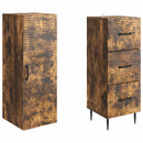 vidaXL Szekrény szett 2 pcs Füstös Tölgy 33 x 34,5 x 90 cm Szerelt Fa