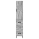 vidaXL Szekrény szett 2 pcs Szürke Sonoma 33 x 34,5 x 90 cm Szerelt Fa
