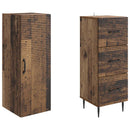 vidaXL Szekrény szett 2 pcs Antik Fa 33 x 34,5 x 90 cm Szerelt Fa