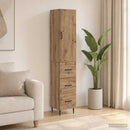 vidaXL Szekrény szett 2 db 33 x 34,5 x 90 cm Szerelt Fa Kézműves Tölgy