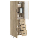 vidaXL Szekrény szett 2 pcs Sonoma Tölgy 66 x 34,5 x 89,5 cm