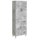 vidaXL Szekrény szett 2 pcs Betonszürke 66 x 34,5 x 89,5 cm Szerelt Fa