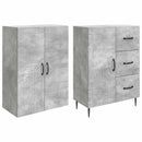 vidaXL Szekrény szett 2 pcs Betonszürke 66 x 34,5 x 89,5 cm Szerelt Fa