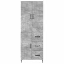 vidaXL Szekrény szett 2 pcs Betonszürke 66 x 34,5 x 89,5 cm Szerelt Fa