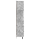 vidaXL Szekrény szett 2 pcs Betonszürke 66 x 34,5 x 89,5 cm Szerelt Fa