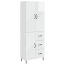 vidaXL Szekrény szett 2 pcs Magasfényű Fehér 66 x 34,5 x 89,5 cm