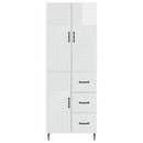 vidaXL Szekrény szett 2 pcs Magasfényű Fehér 66 x 34,5 x 89,5 cm