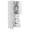 vidaXL Szekrény szett 2 pcs Magasfényű Fehér 66 x 34,5 x 89,5 cm