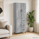 vidaXL Szekrény szett 2 pcs Szürke Sonoma 66 x 34,5 x 89,5 cm