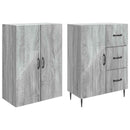 vidaXL Szekrény szett 2 pcs Szürke Sonoma 66 x 34,5 x 89,5 cm