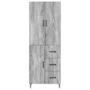 vidaXL Szekrény szett 2 pcs Szürke Sonoma 66 x 34,5 x 89,5 cm