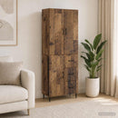 vidaXL Szekrény szett 2 pcs Antik Fa 66 x 34,5 x 89,5 cm Szerelt Fa