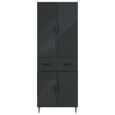 vidaXL Szekrény szett 2 pcs Fekete 66 x 34,5 x 89,5 cm Szerelt Fa