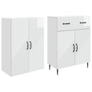 vidaXL Szekrény szett 2 pcs Magasfényű Fehér 66 x 34,5 x 89,5 cm