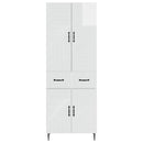 vidaXL Szekrény szett 2 pcs Magasfényű Fehér 66 x 34,5 x 89,5 cm