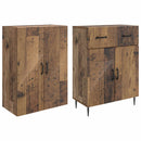 vidaXL Szekrény szett 2 pcs Antik Fa 66 x 34,5 x 89,5 cm Szerelt Fa