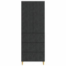 vidaXL Szekrény szett 2 pcs Fekete 66 x 34,5 x 90 cm Szerelt Fa
