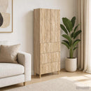 vidaXL Szekrény szett 2 pcs Sonoma Tölgy 66 x 34,5 x 90 cm Szerelt Fa