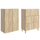 vidaXL Szekrény szett 2 pcs Sonoma Tölgy 66 x 34,5 x 90 cm Szerelt Fa